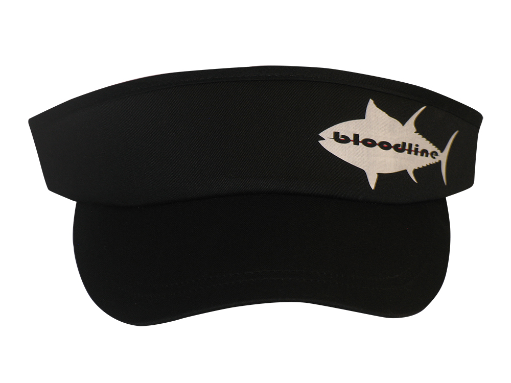 Black Golf Visor / White Screen Tuna